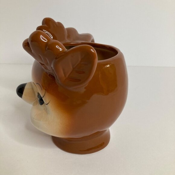 Winter Wonder Lane Cheeky Retro Reindeer Mug Home for the Holidays Crazing 5" 12 - Picture 4 of 7